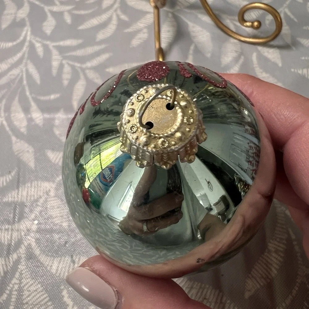 Vintage Style Glass Reflector Ornament‎ 4